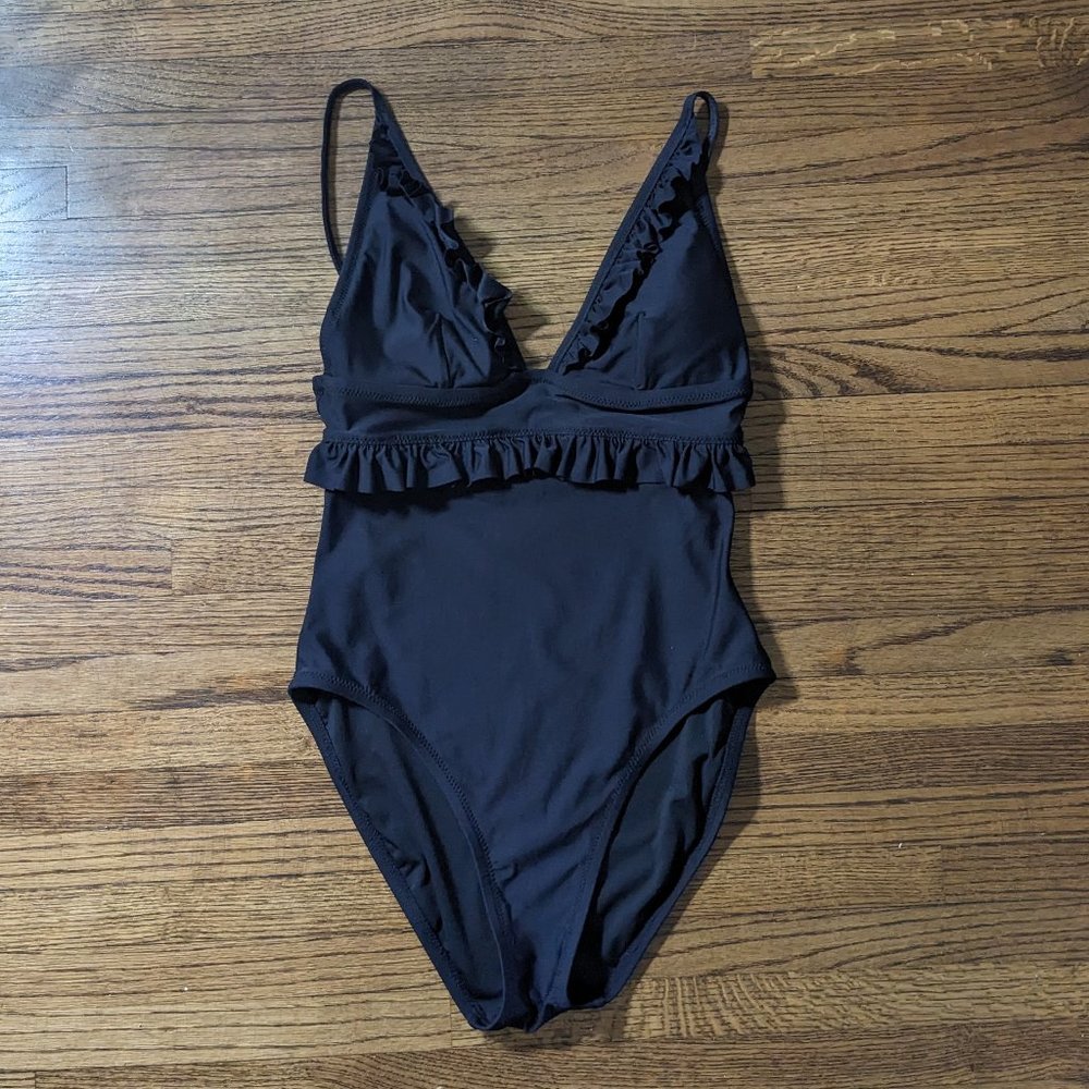 J Crew One Piece Ruffle Swimsuit